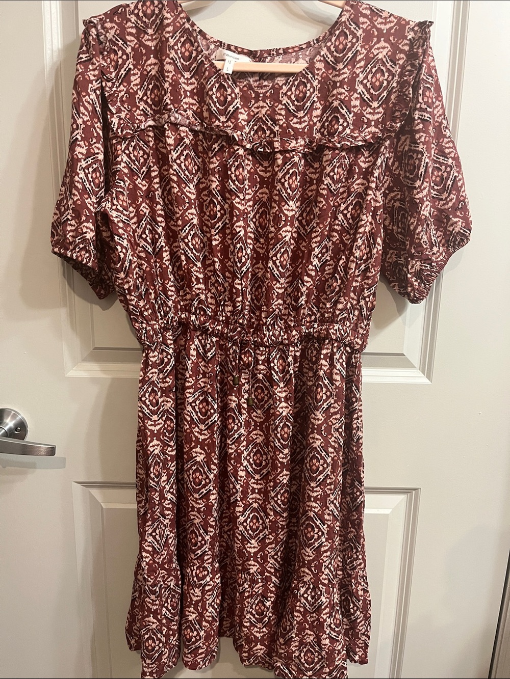 Maurices Burgundy Patterned Dress